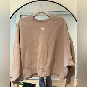 Adidas Women's Beige Crew Neck Sweater